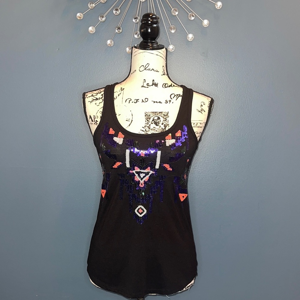 Almost Famous Sequin Tank Top Size Small